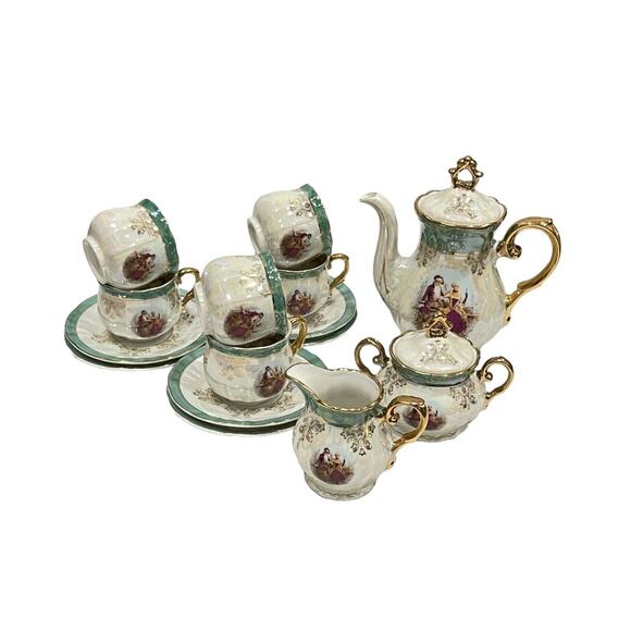 Vintage Elegant Royal Teaset Tea Set Coffee Set 1960s Lusterware - Picture 1 of 12